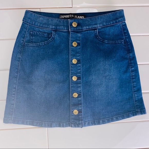 Express Jeans 00 Blue Skirt - Picture 5 of 7